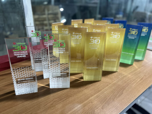 Mẫu cup vinh danh được VPBank lựa chọn