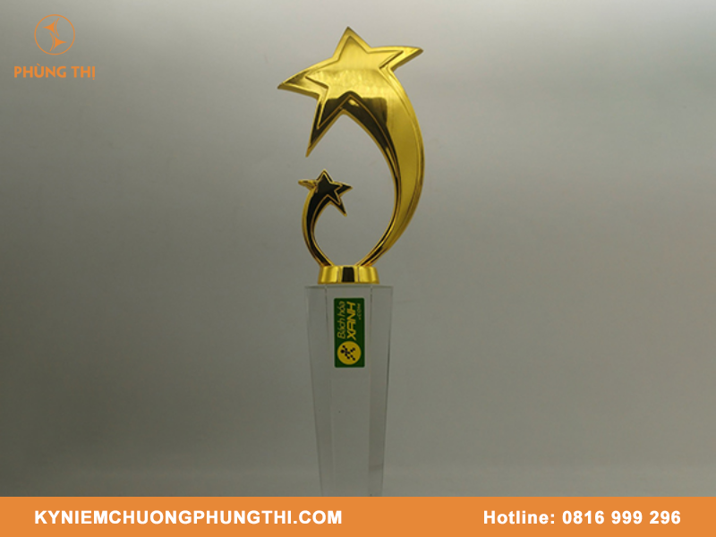 Kỷ niệm chương lưu niệm mạ vàng