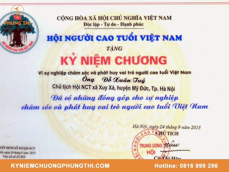Kỷ niệm chương người cao tuổi