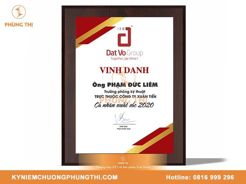 Bảng vinh danh Đà Nẵng uy tín, chất lượng Bảng vinh danh Đà Nẵng