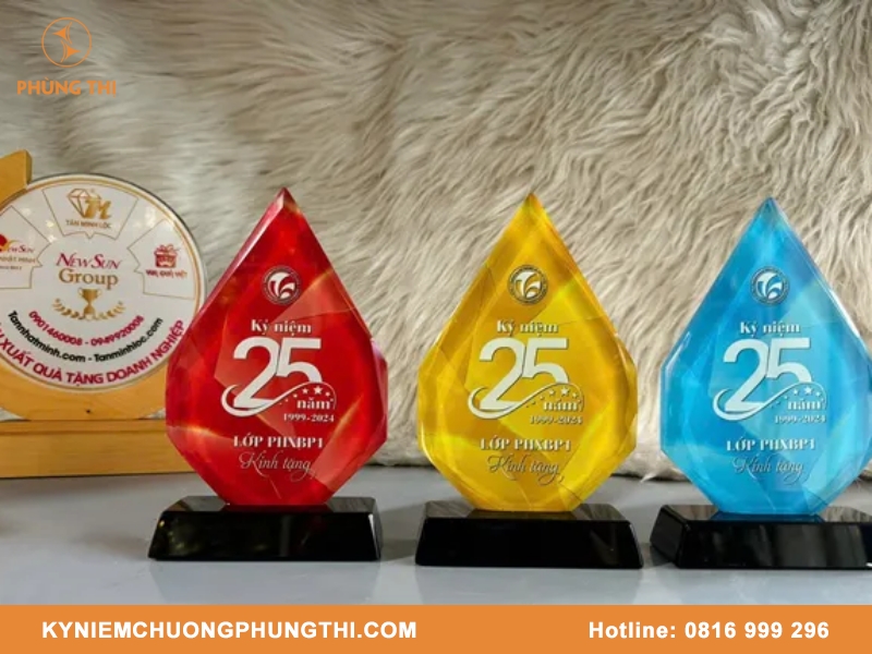 Mẫu kỷ niệm chương thuỷ tinh