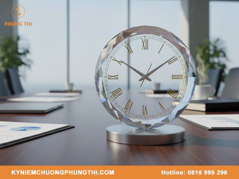 Các mẫu đồng hồ pha lê hình tròn/hình vuông/hình thuyền