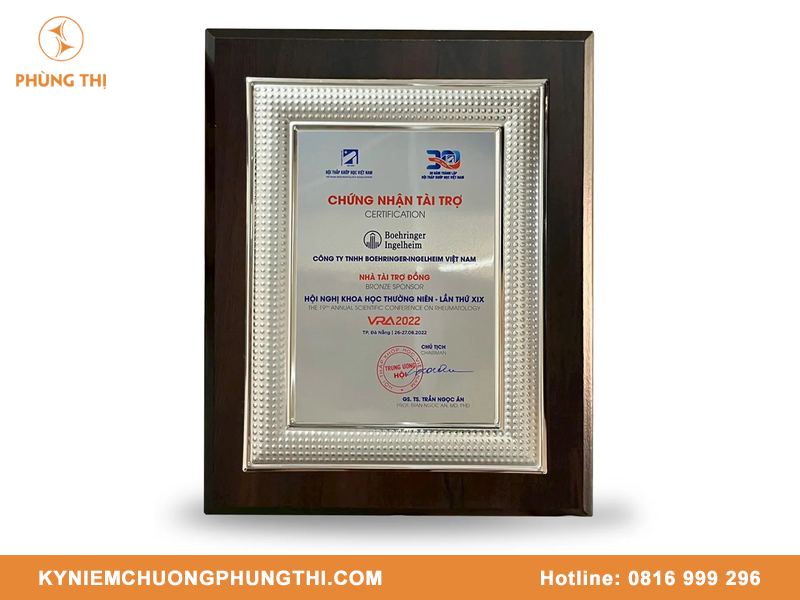 Xưởng sản xuất bảng vinh danh