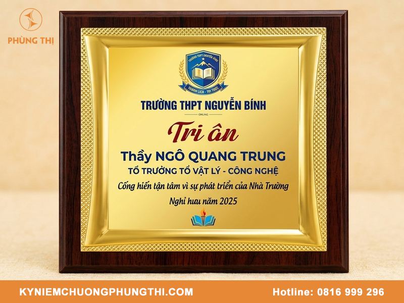 Bảng vinh danh nên ghi gì